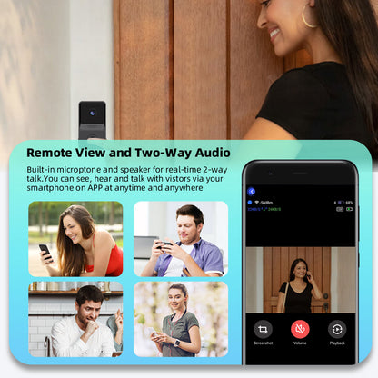 Wireless Battery-Powered WiFi Video Doorbell Camera
