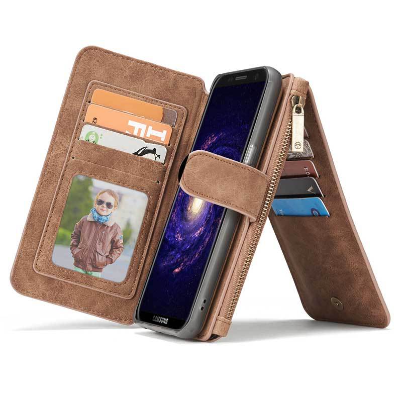 Multi-Functional Vintage Flip Wallet Case for Samsung S8